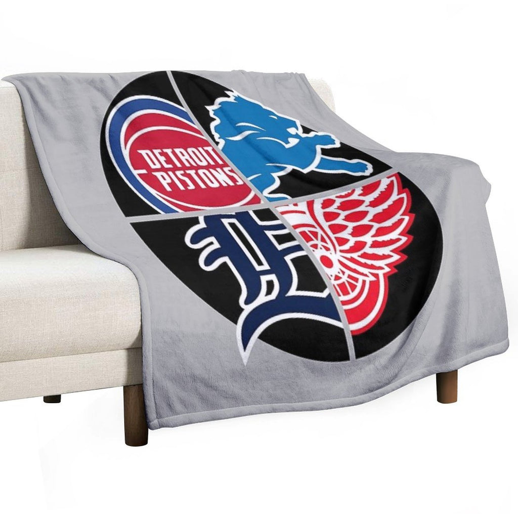 Detroit Sports Quad Wrinkle-free Throw Blanket