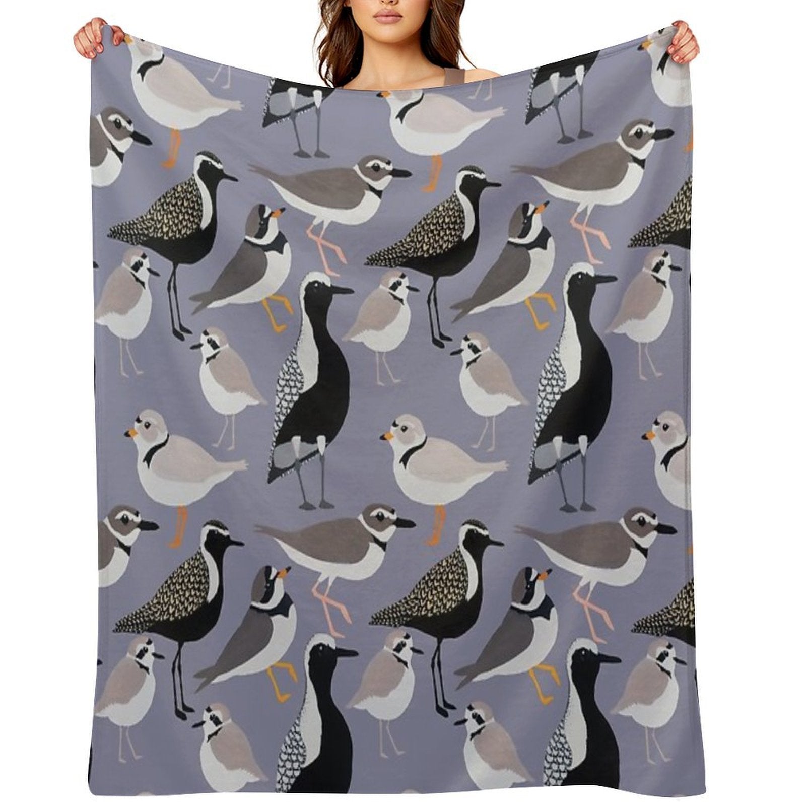 Plethora of Plovers All-season Throw Blanket