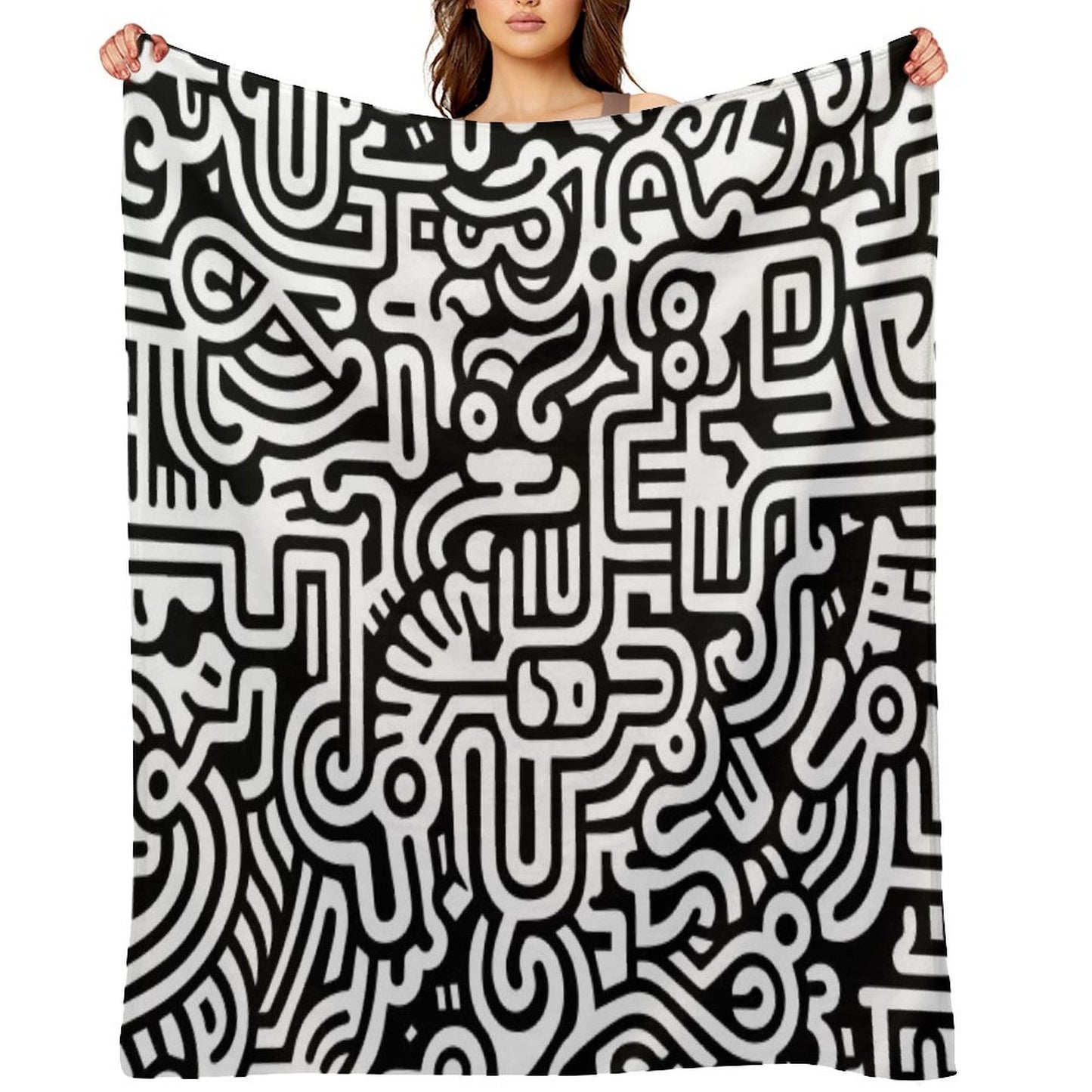 Pop Art Abstract Multi-functional Throw Blanket