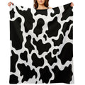 Cow Skin Pattern Velvety-soft Throw Blanket