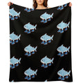 Cute Tralalero Tralala (Italian Brainrot) Shrink-resistant Throw Blanket