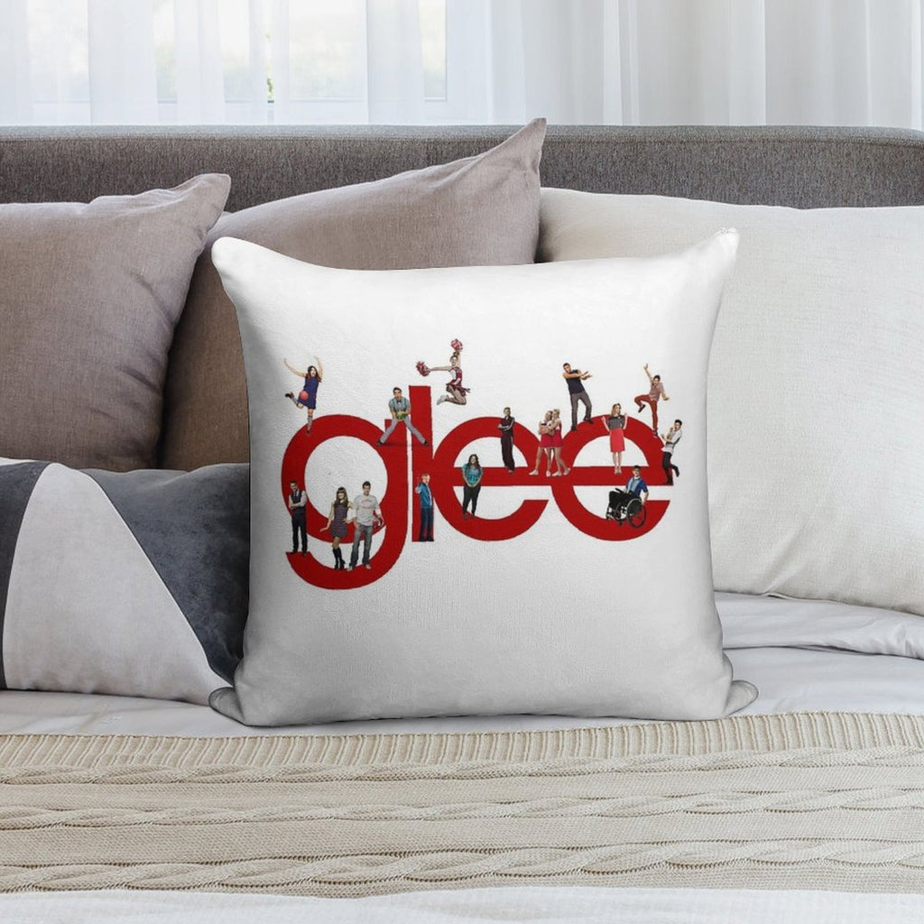 Glee Logo with The Cast Soft Style Accent Throw Pillow