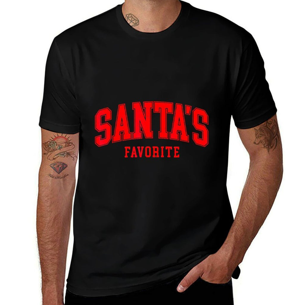 Santas Favorite Christmas Holiday for Mens Womens Kids  High-quality Stitching T-Shirt