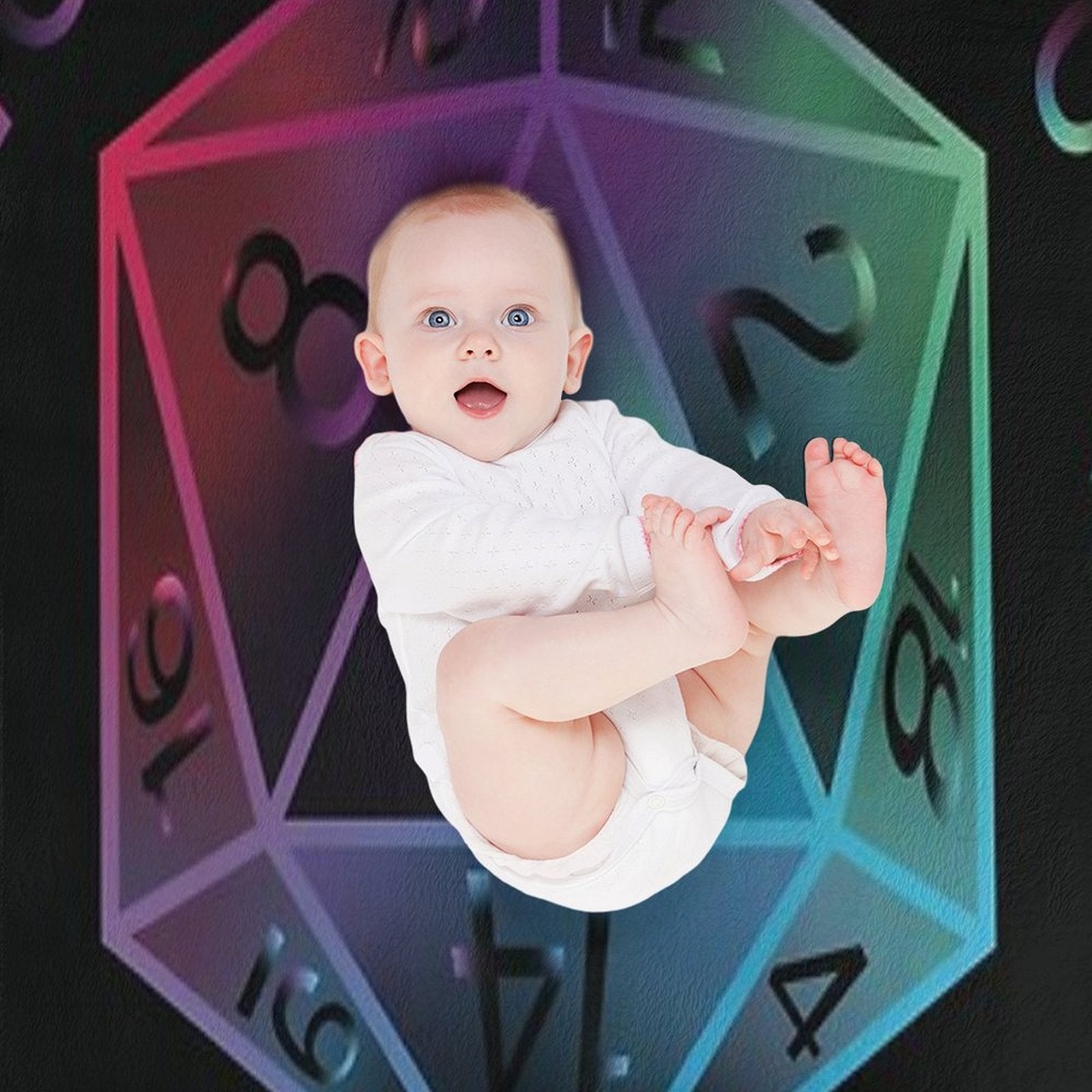 D20 Dungeons And Dragons Dice Machine-washable Throw Blanket
