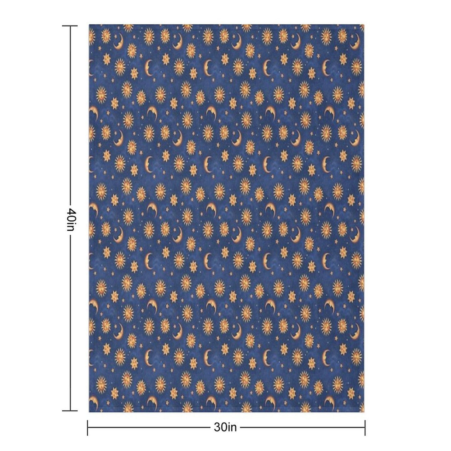Retro Suns & Moons Machine-washable Throw Blanket