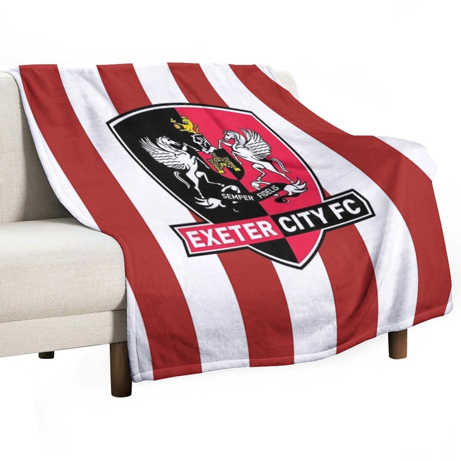 Exeter City FC Machine-washable Throw Blanket