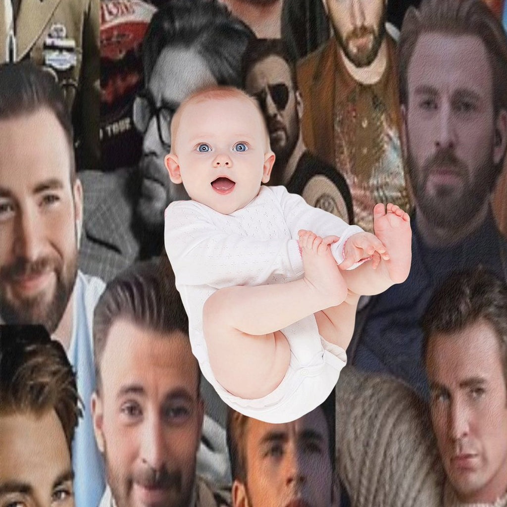 Chris Evans Collage Machine-washable Throw Blanket