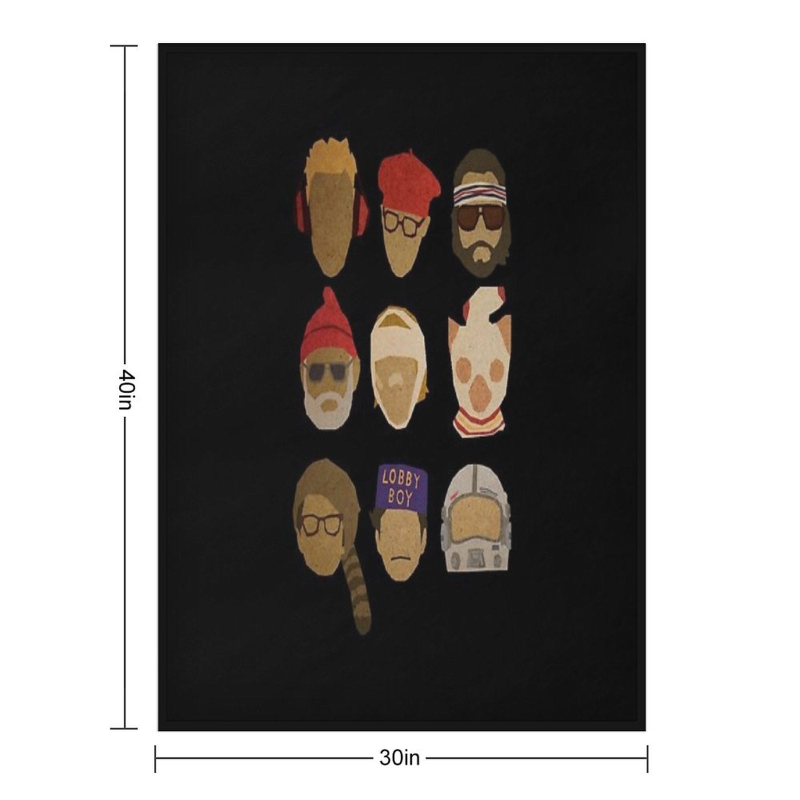 Wes Anderson's Hats   Trending Tshirt Multi-functional Throw Blanket
