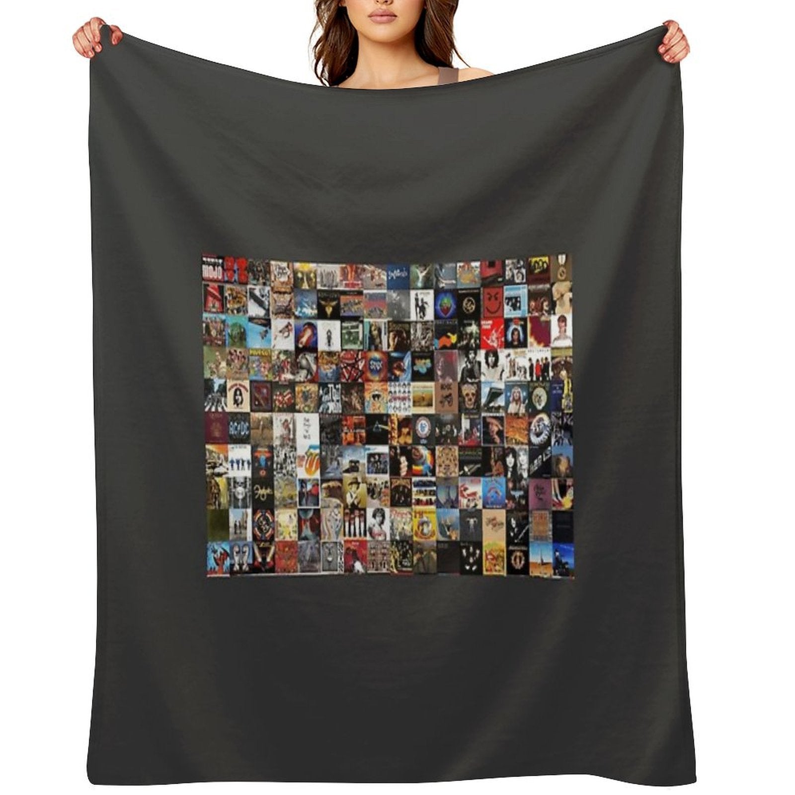 Classic Rock Covers - Collage Essential Shrink-resistant Throw Blanket