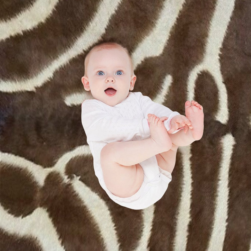 Furry Zebra Butt Photo Comfort Throw Blanket