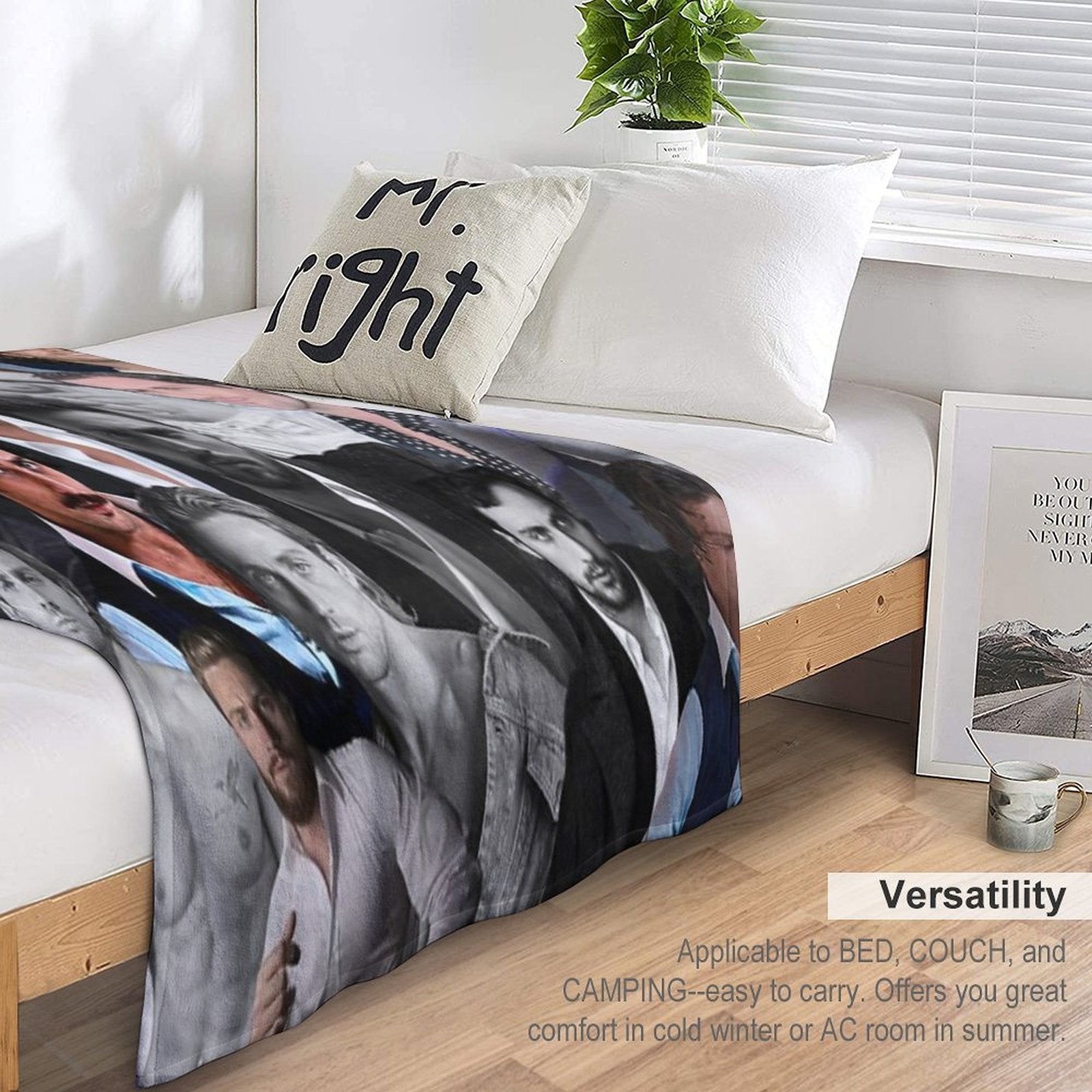 Aaron-taylor Johnson Photo Collage Plush Throw Blanket
