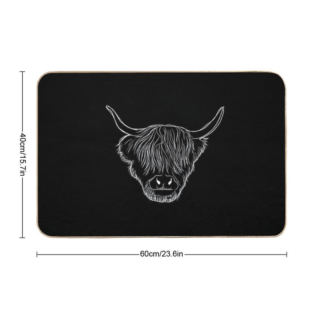 Scottish Highland Cow  Anti-Trip Bath Mat