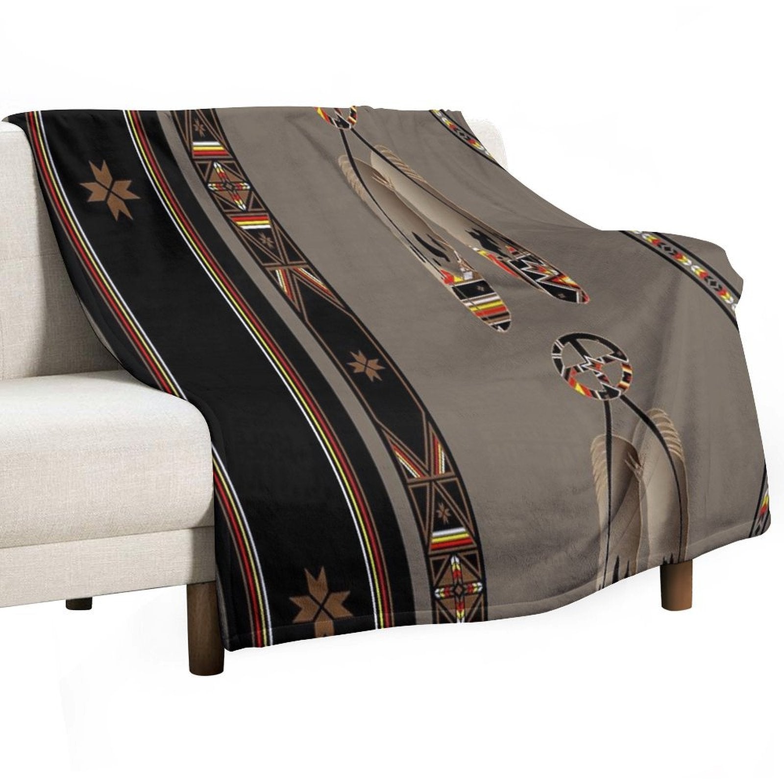 Lakota Design Travel-friendly Throw Blanket