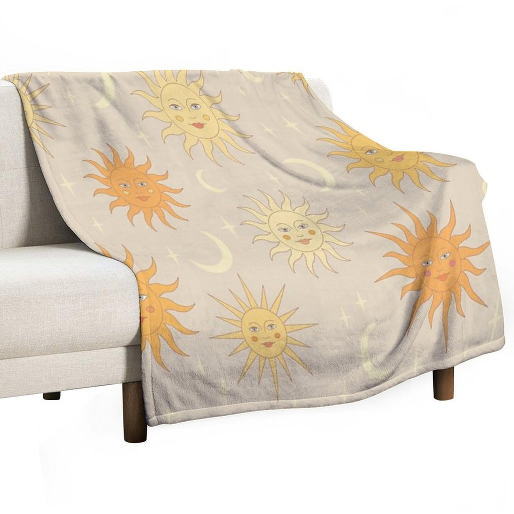 Boho Sun Pattern Durable Throw Blanket