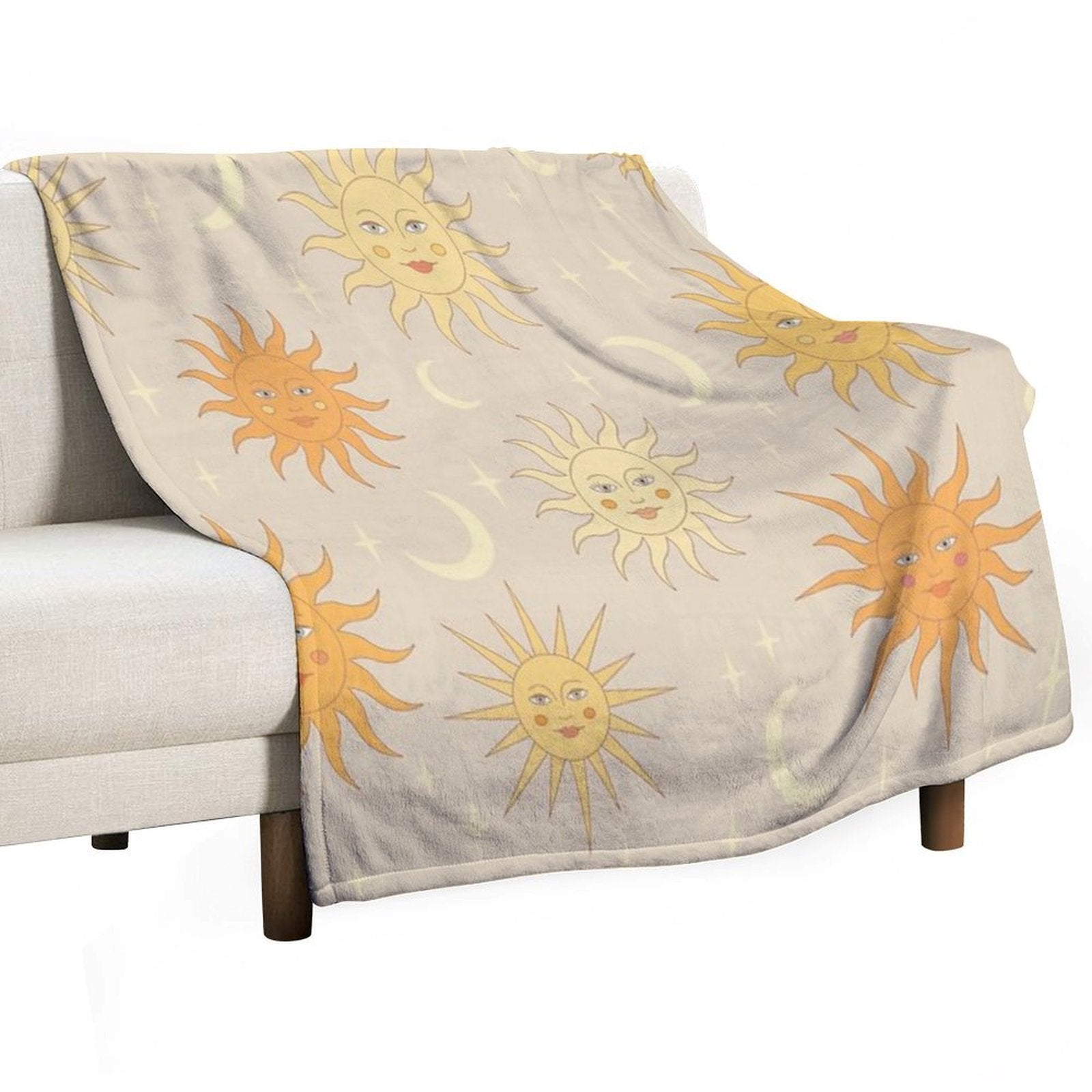 Boho Sun Pattern Durable Throw Blanket