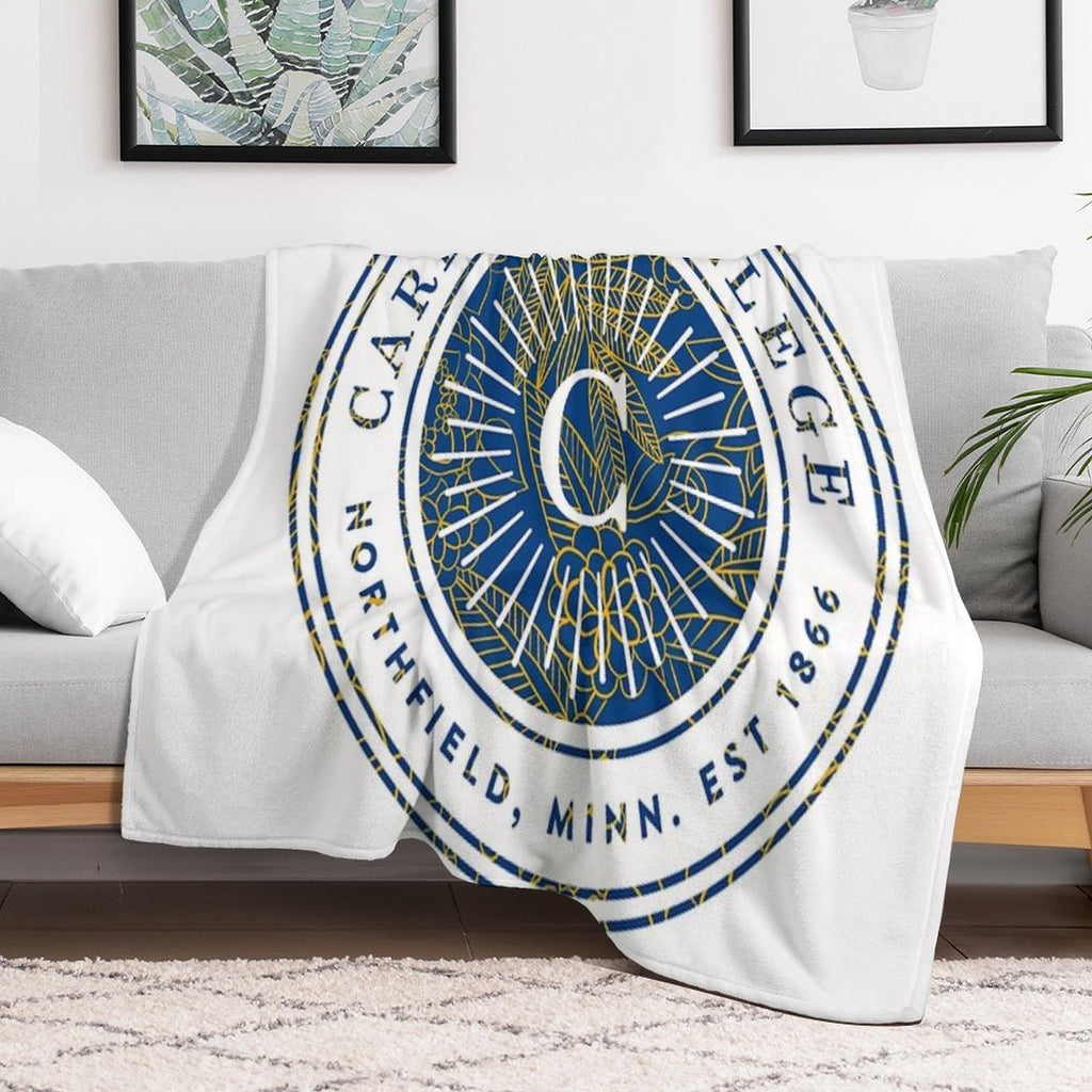 Carleton College Blooms Travel-friendly Throw Blanket