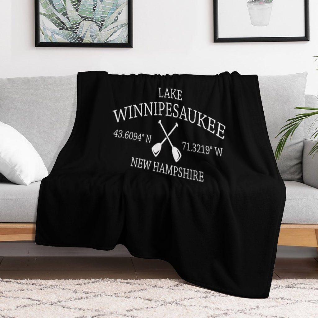Classic Lake Winnipesaukee Design Comfort Throw Blanket