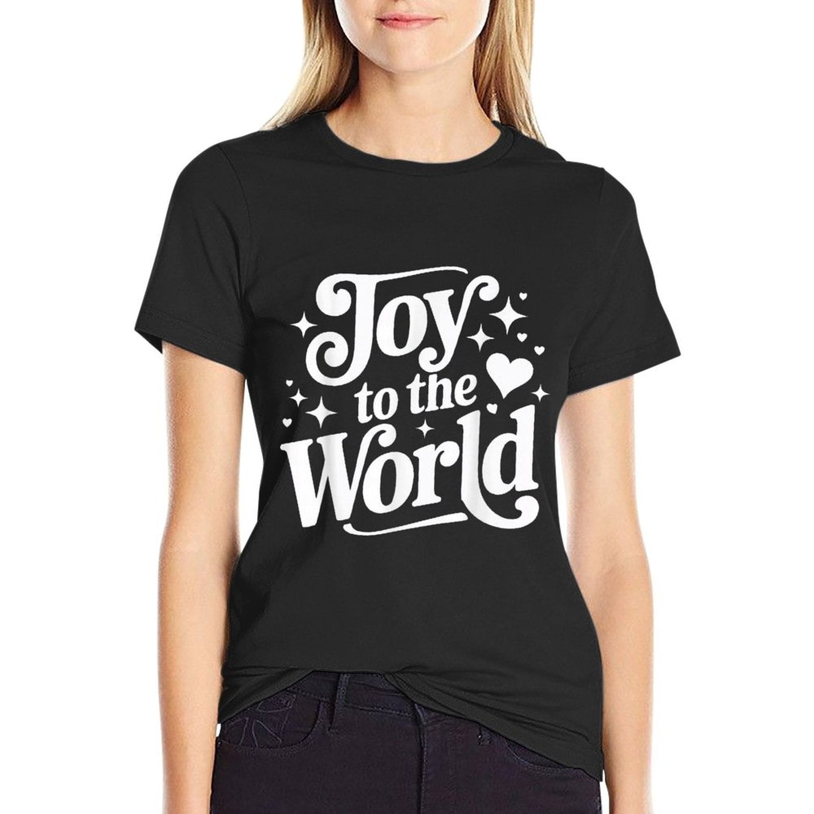 Christian Christmas Joy to The World Sparklecore  Heathered Texture T-Shirt