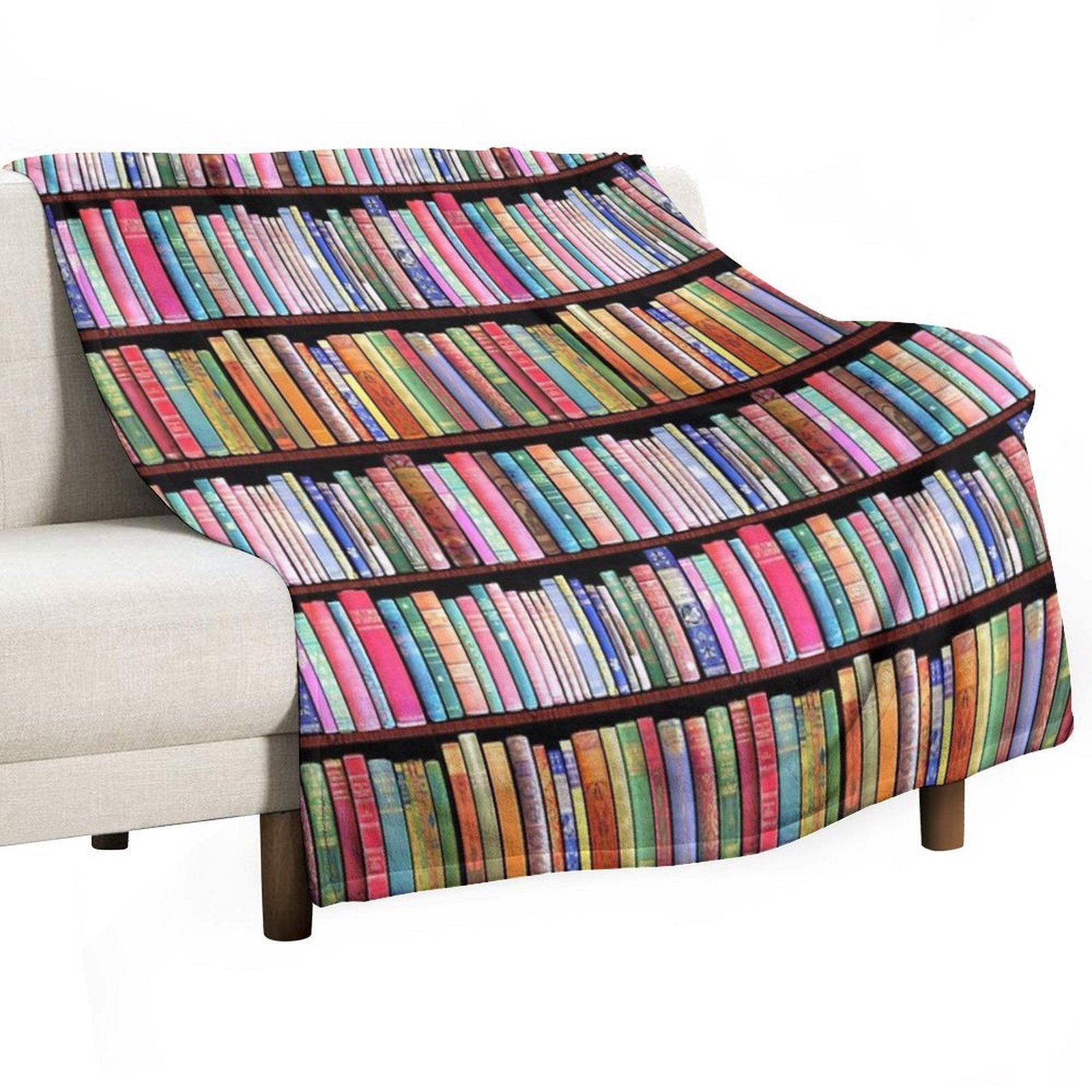 Bookworm Antique Book Library, Vintage Book Shelf Quick-dry Throw Blanket