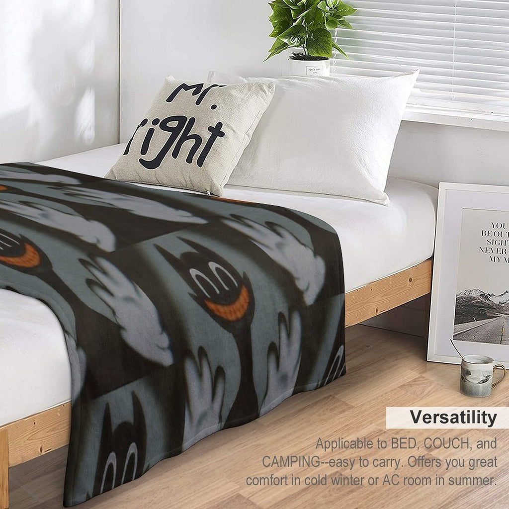 Cartoon Cat Easy Care Throw Blanket