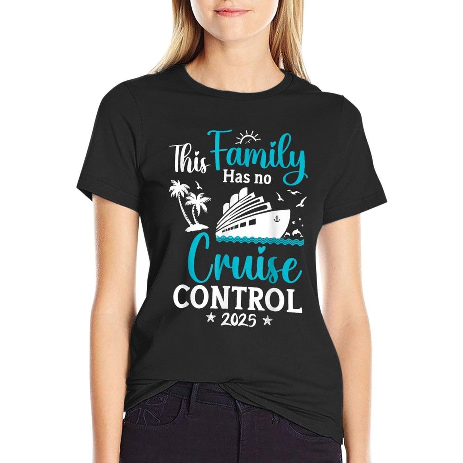 This Family Cruise Has No Control 2025 Trip Matching Travel  Polyester Blend T-Shirt