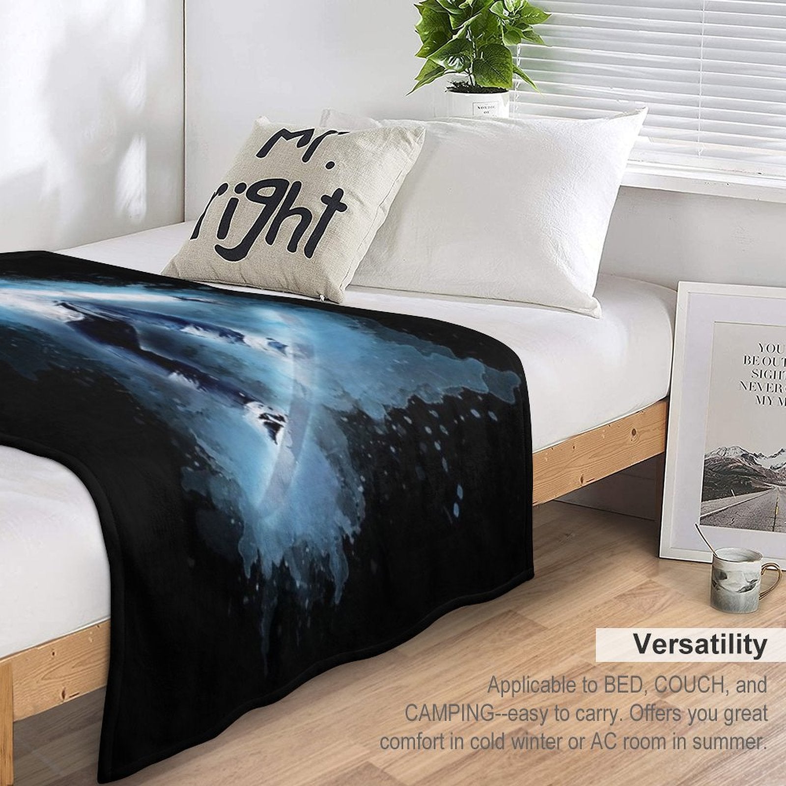 Snowboard Durable Throw Blanket