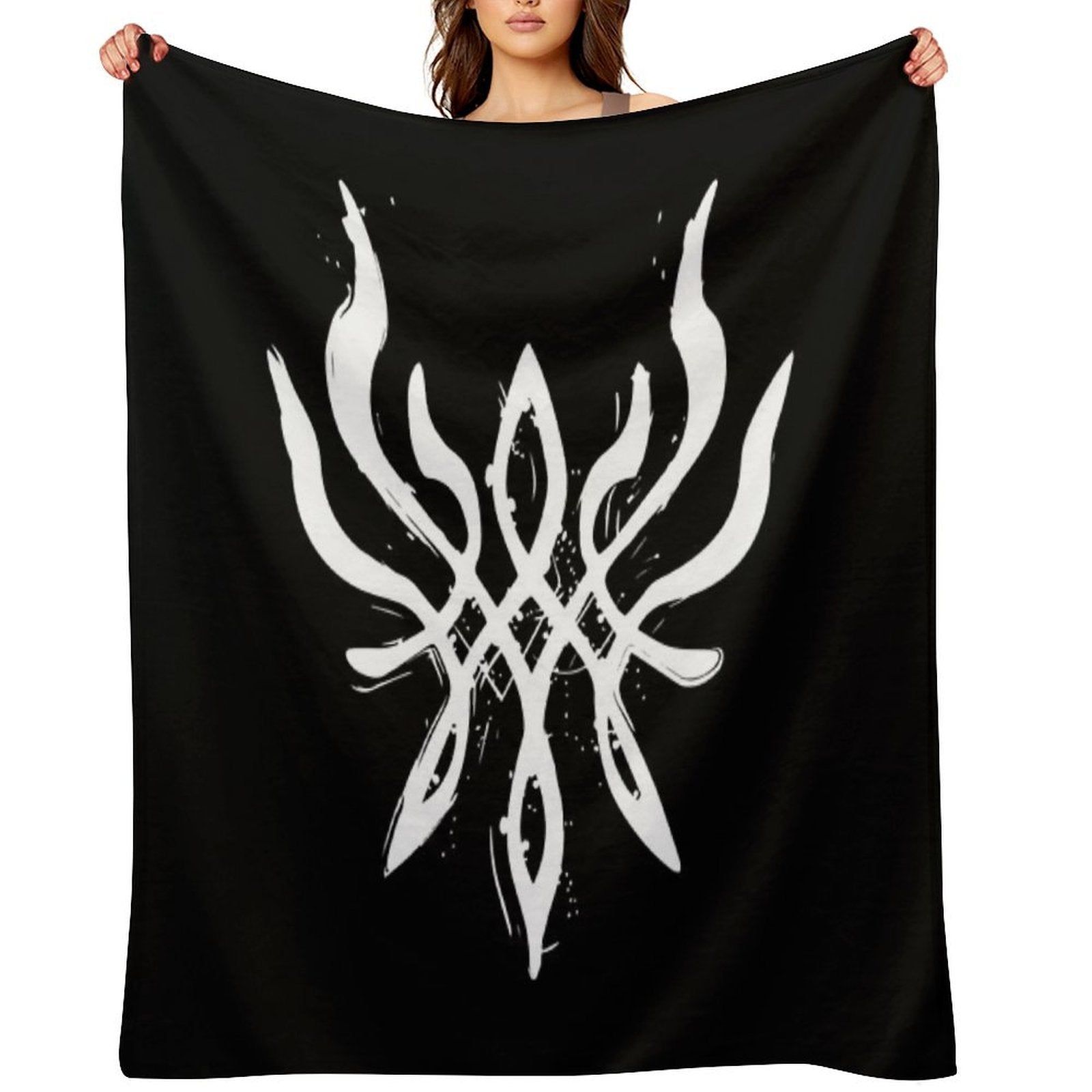 Fire Emblem™ Three Houses - Byleth Crest of Flames (Blazing Version) [White] Quick-dry Throw Blanket