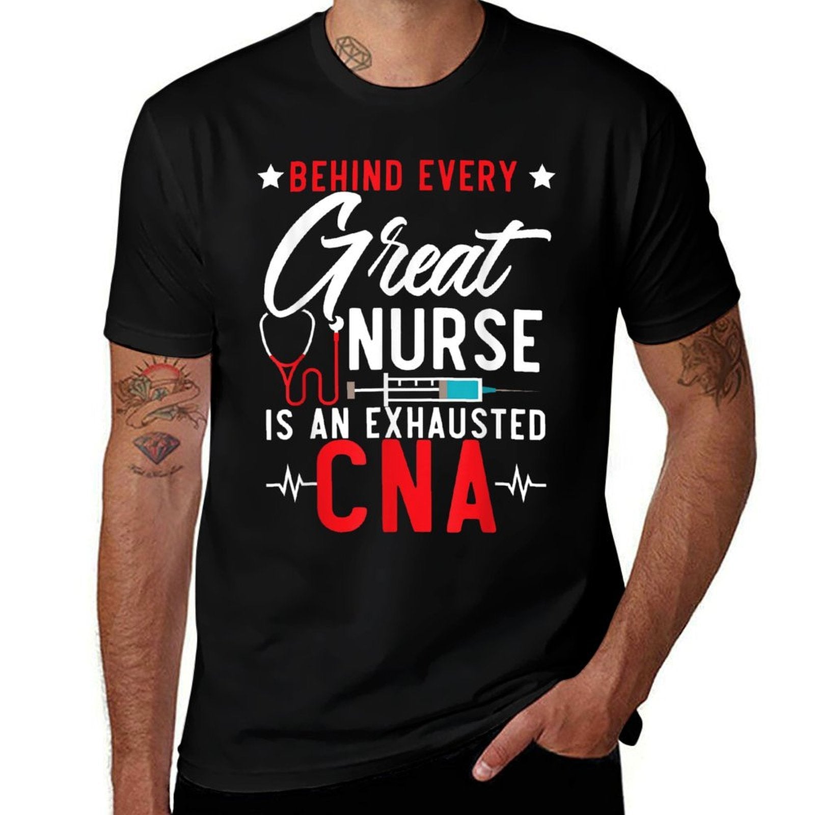 Certified Nursing Assistant CNA SteMi Apparel Black Unisex-Adults Modern Nurse Small  Vintage-inspired T-Shirt