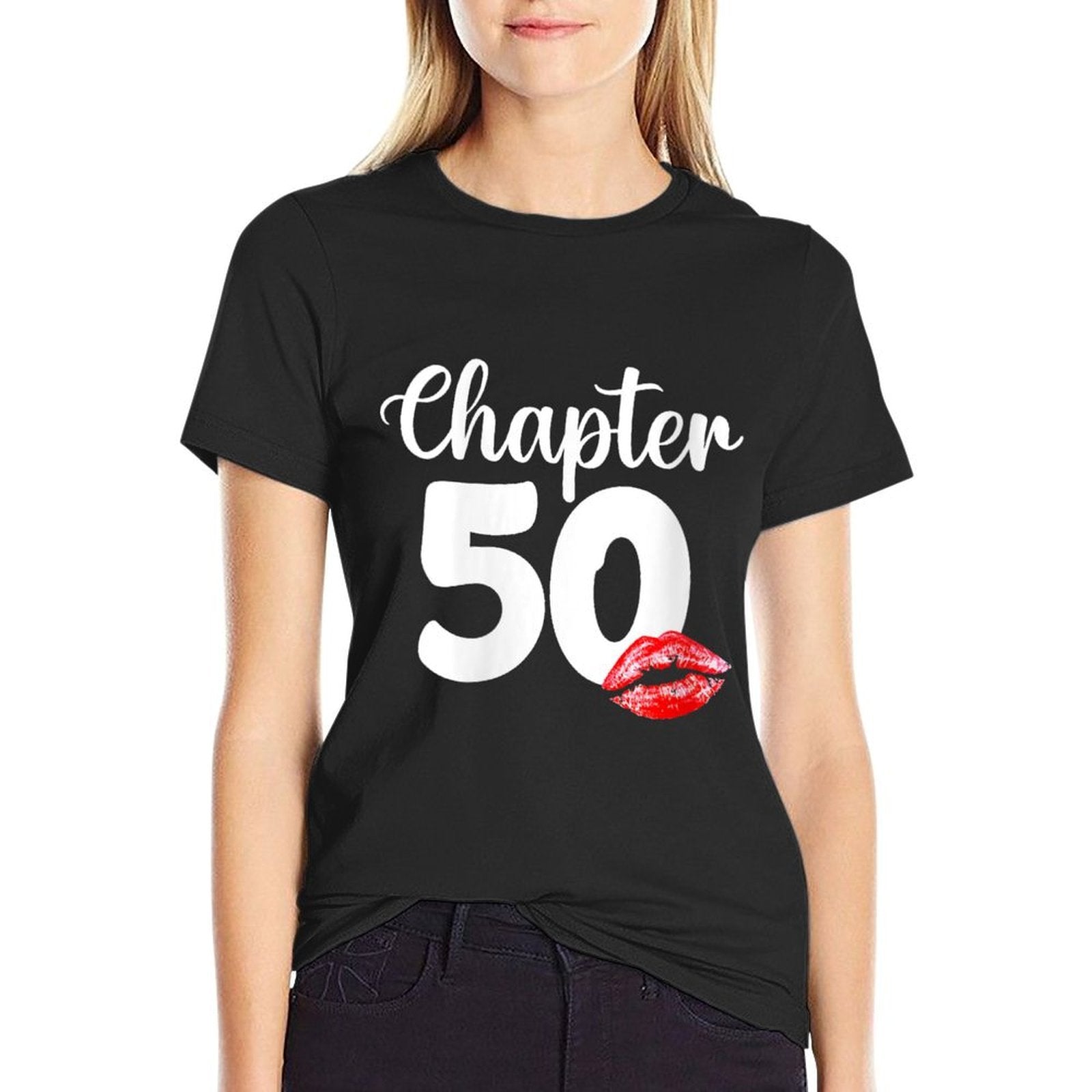 Womens 50th Birthday Decorations Women Chapter 50 Year Old Birthday  Quick-drying T-Shirt