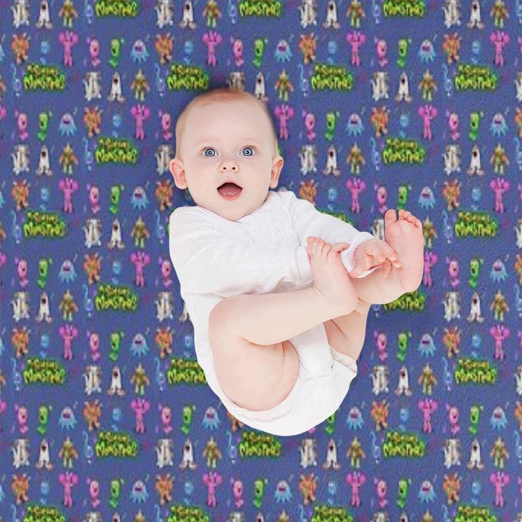 MY SINGING MONSTERS, Birthday Present. Sustainable Throw Blanket