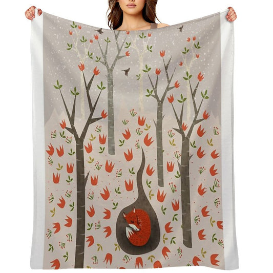 Sleeping Fox Sustainable Throw Blanket