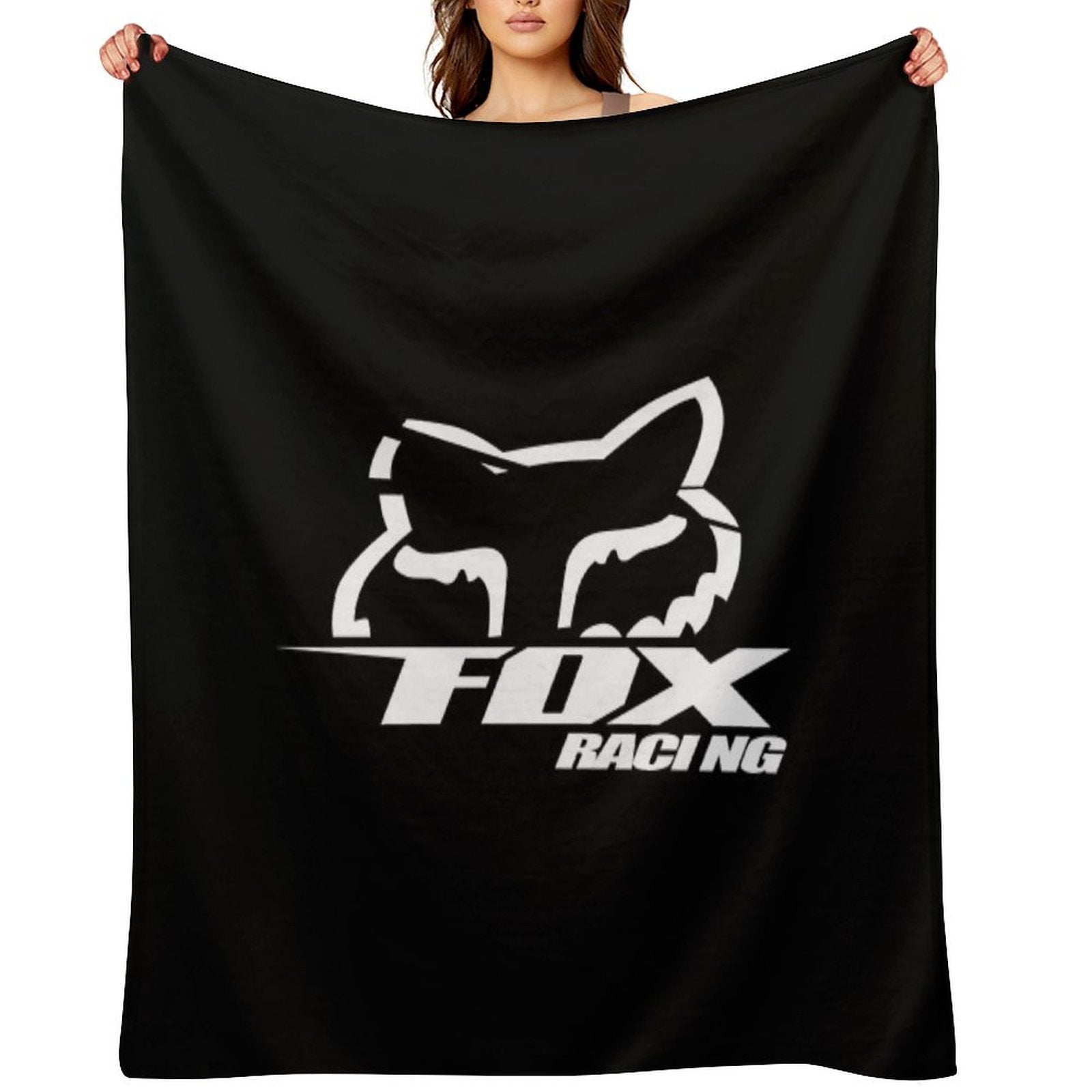 Best Logo Fox Racing Quick-dry Throw Blanket
