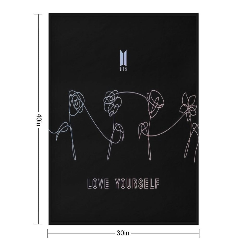 BTS LOVE YOURSELF FLOWER #1 Quick-dry Throw Blanket