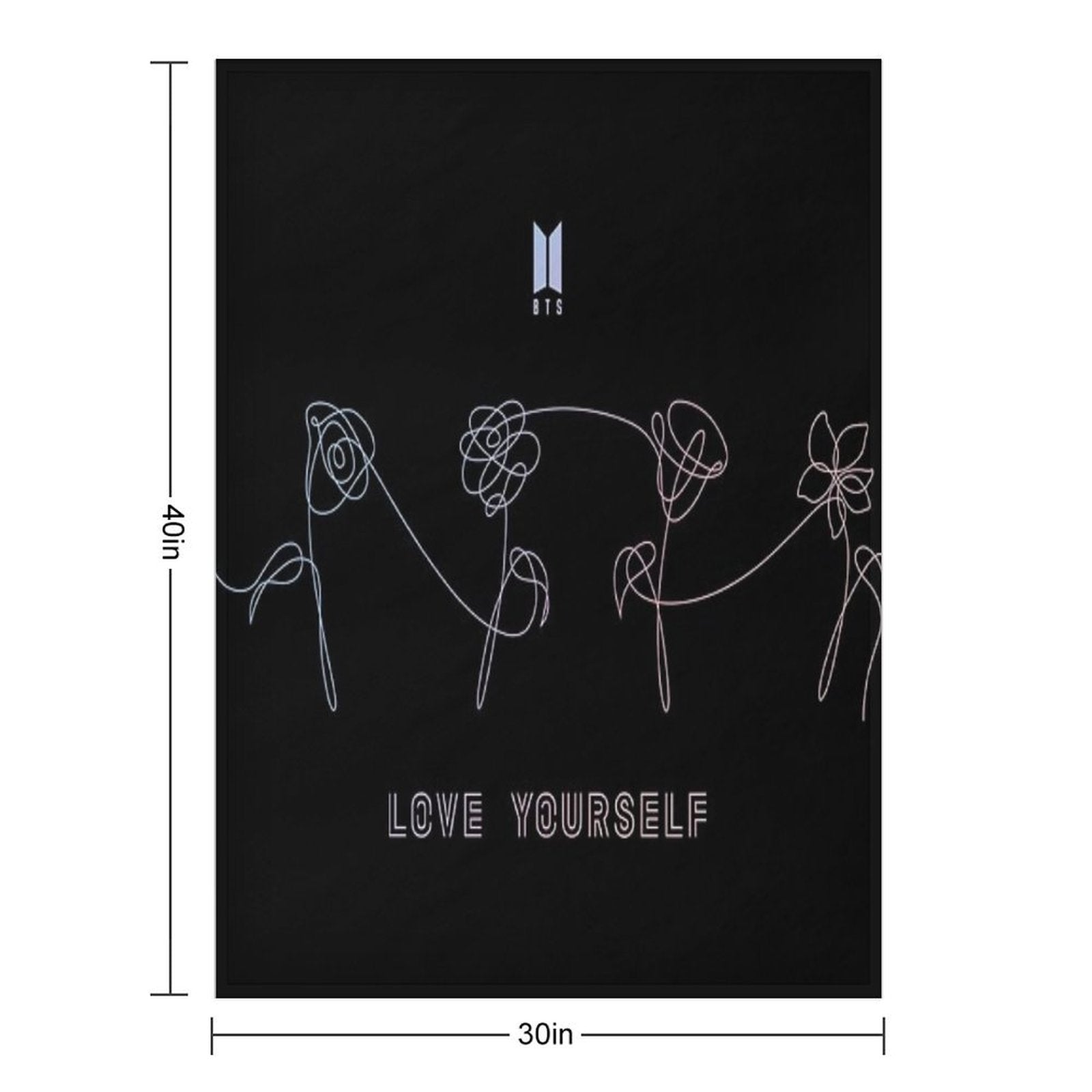 BTS LOVE YOURSELF FLOWER #1 Quick-dry Throw Blanket