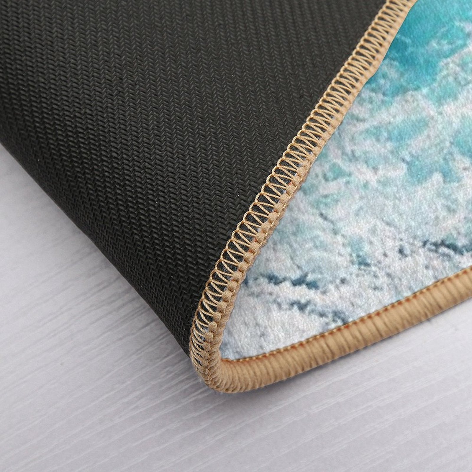 Mesmerizing Blue Ocean Waves  Long-Lasting Bath Mat