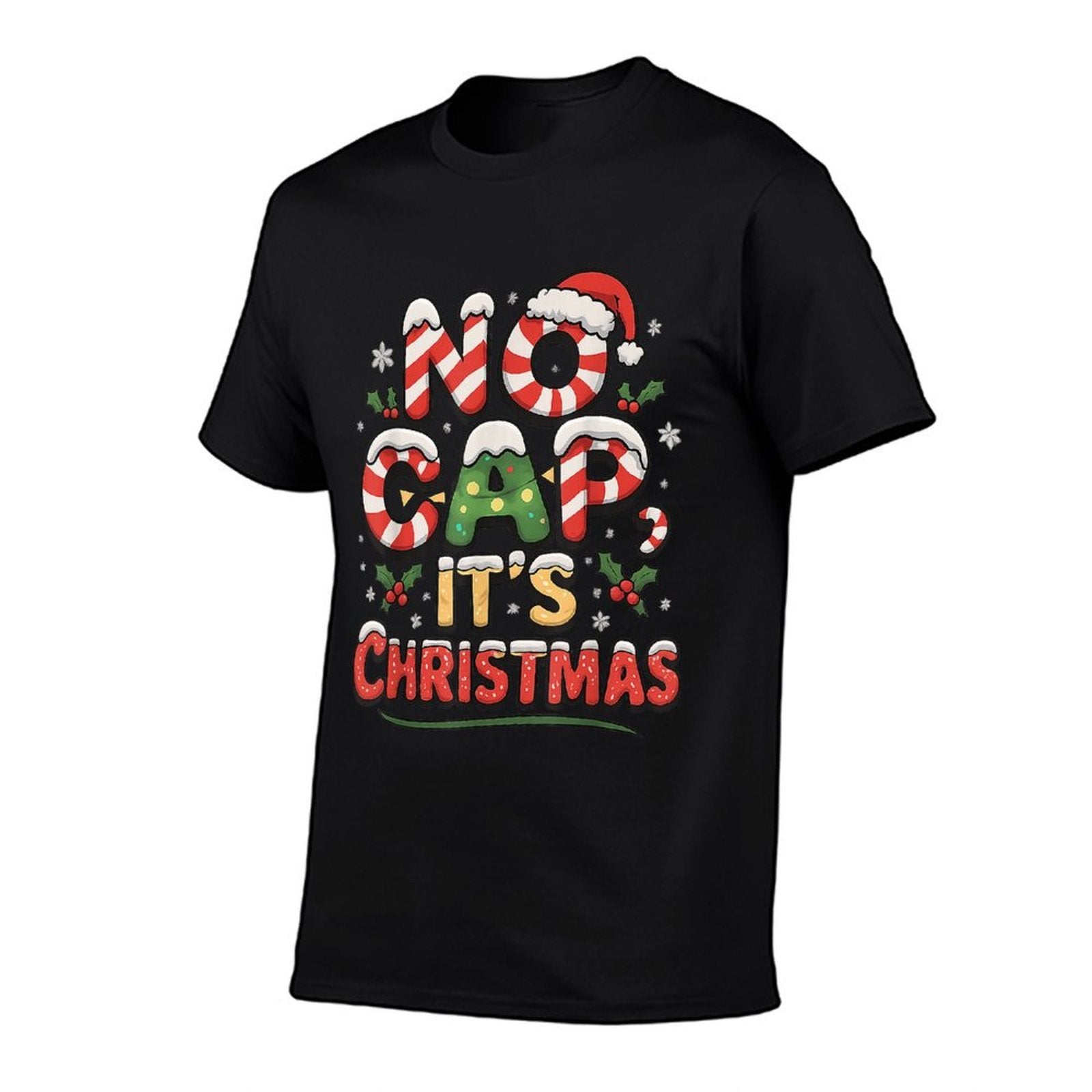 No Cap Its Christmas Funny Slang  Wrinkle-resistant T-Shirt