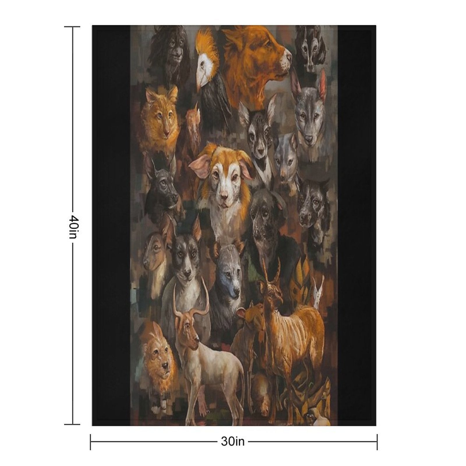 Whirlwind of Surreal Beasts  Baroque  Rembrandt  Chiaroscuro  Classical Paintings Wrinkle-free Throw Blanket