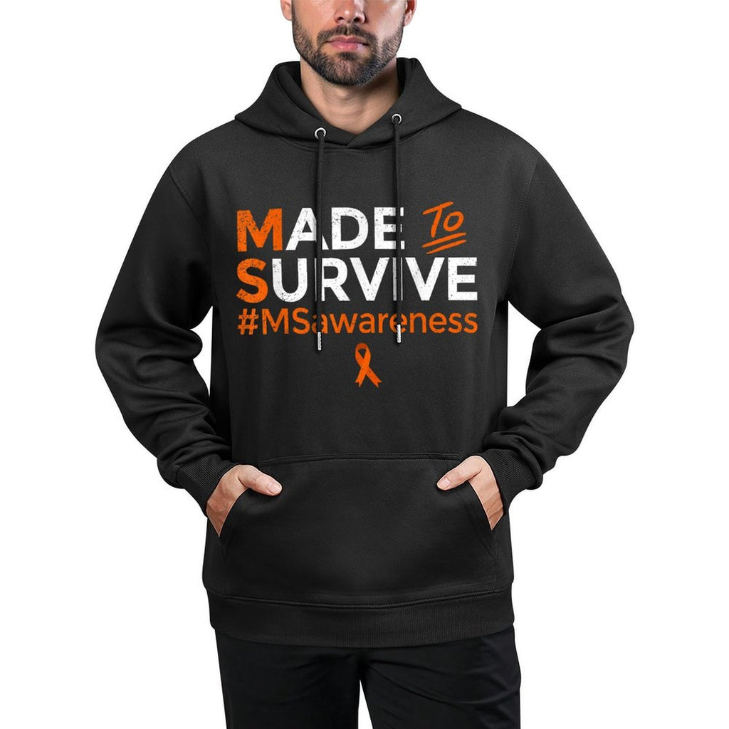 Made to Survive Multiple Sclerosis MS Awareness Month Ribbon All-Day Comfort Hoodie