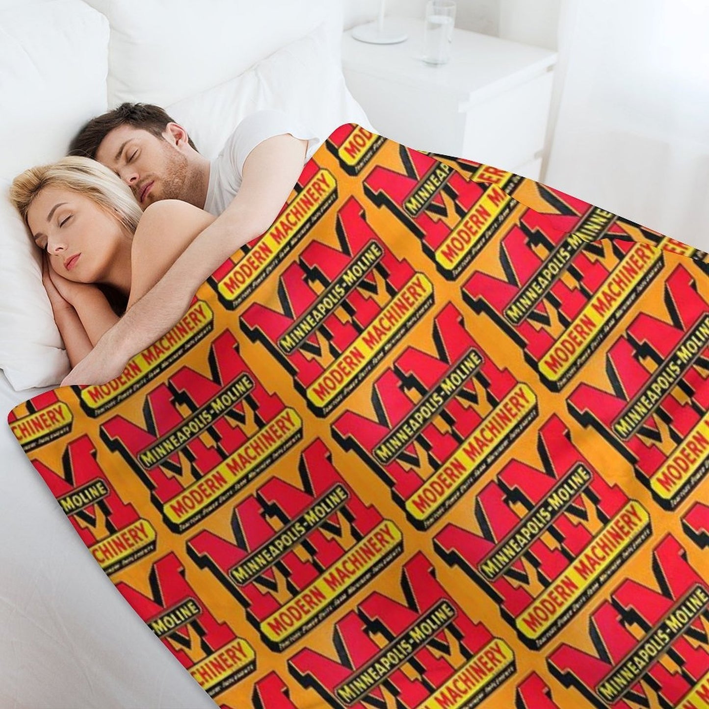 Minneapolis Moline Modern Machinery Versatility Throw Blanket