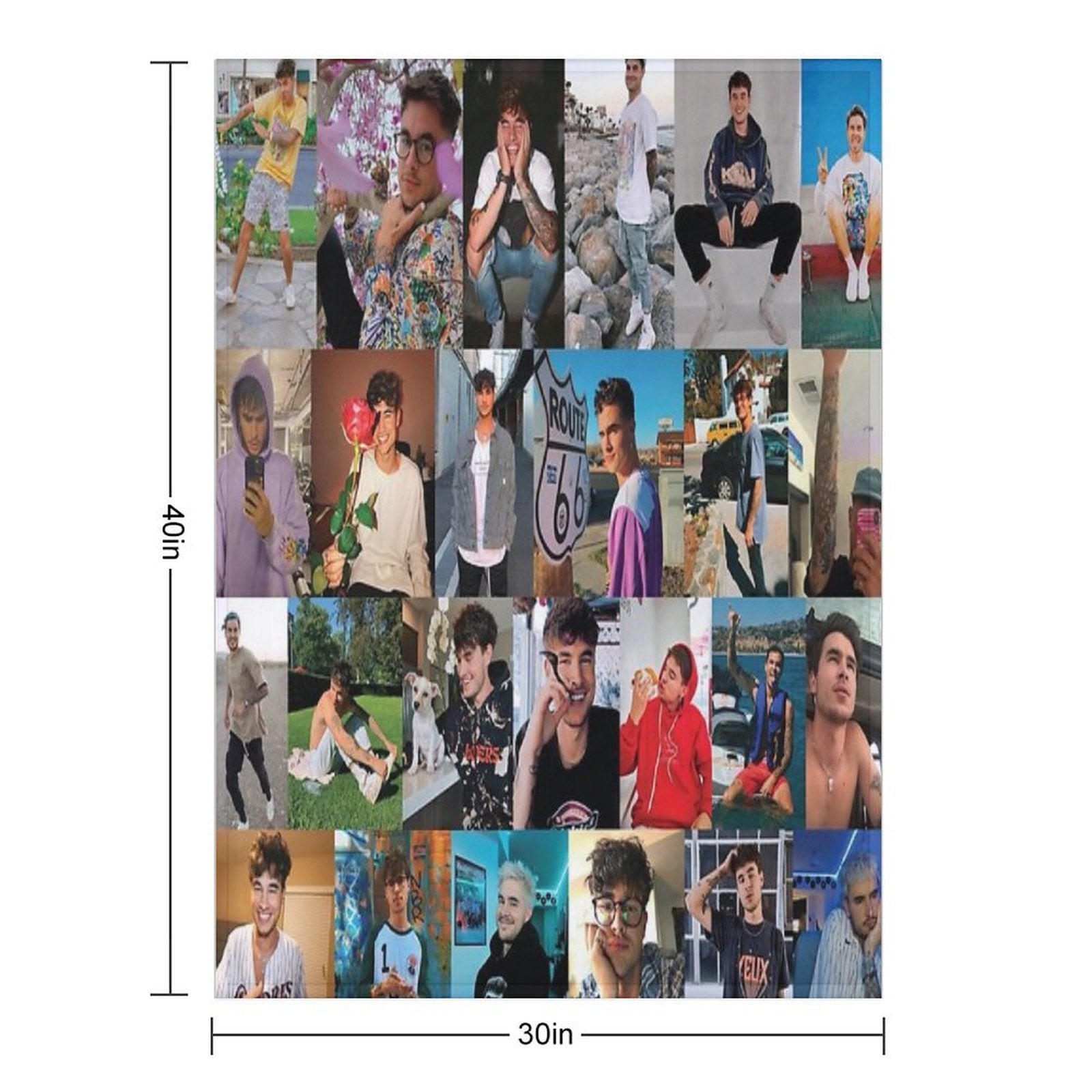 Kian Lawley Multi-functional Throw Blanket
