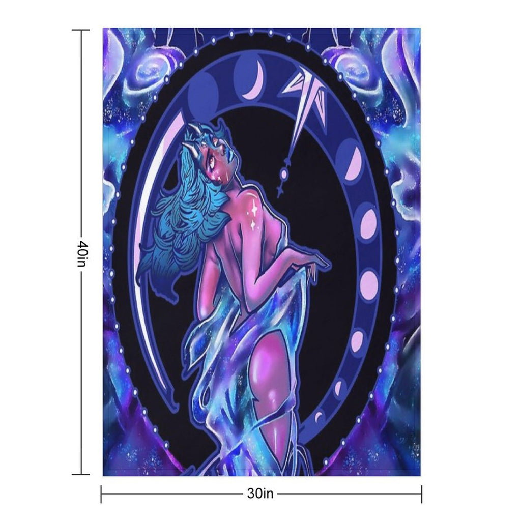 Astrology Star Girl Velvety-soft Throw Blanket