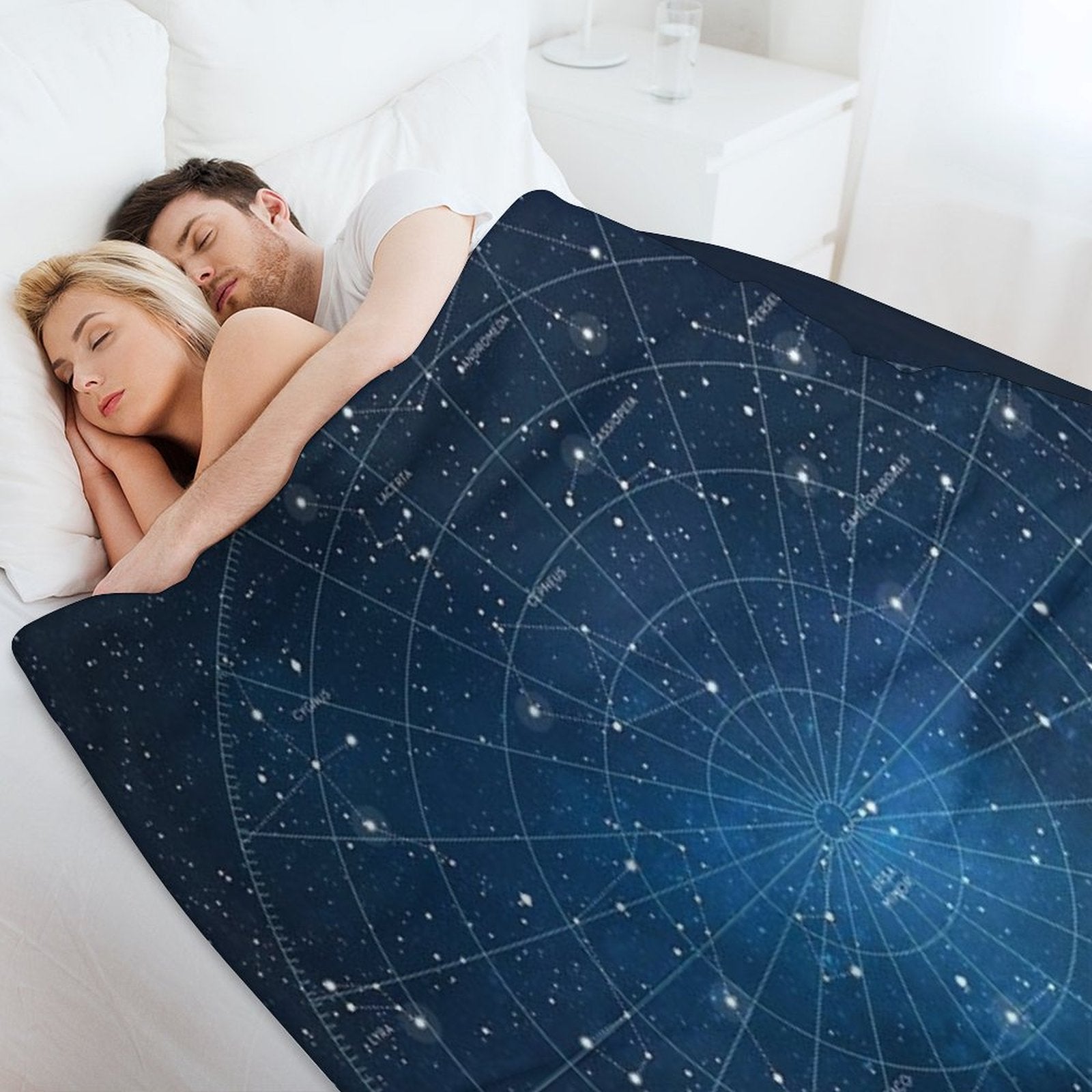 Constellation Star Map Shrink-resistant Throw Blanket