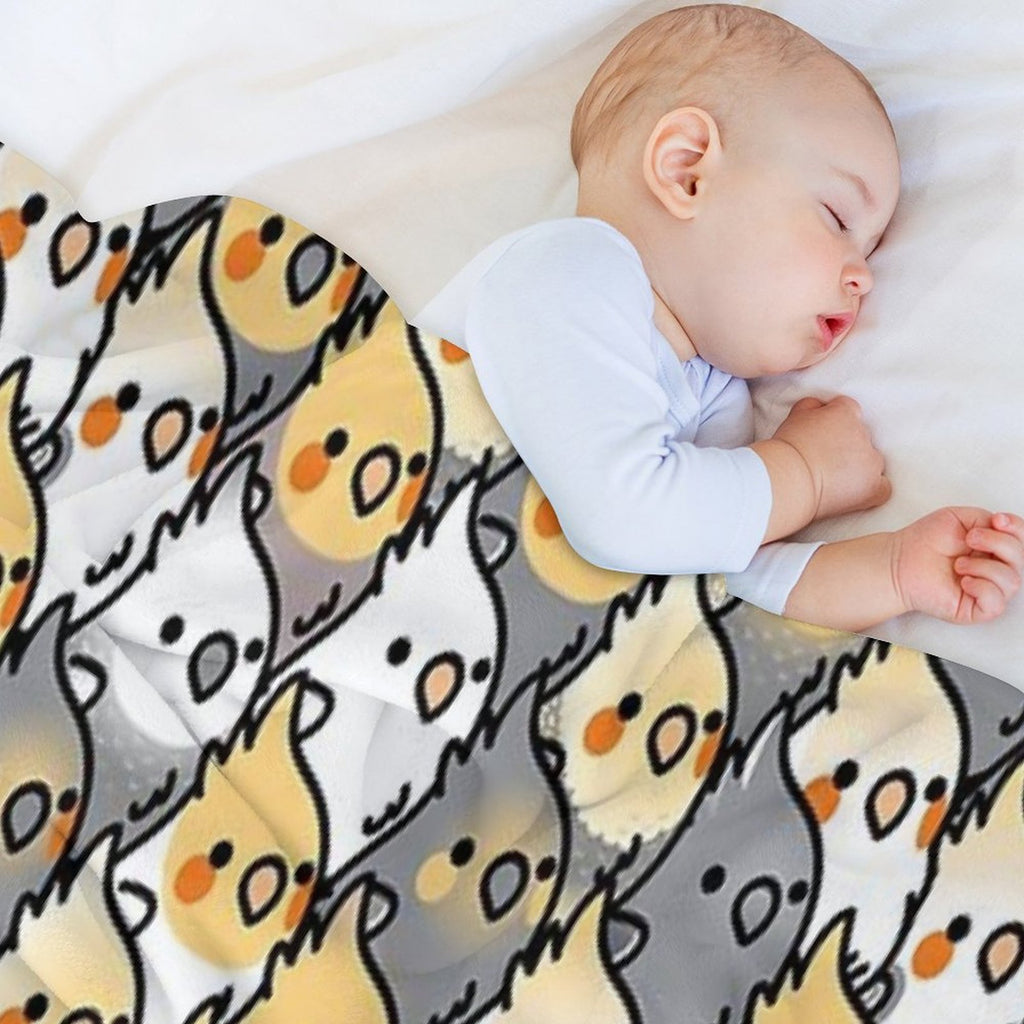 Chubby Cockatiel Party Anti-pilling Throw Blanket