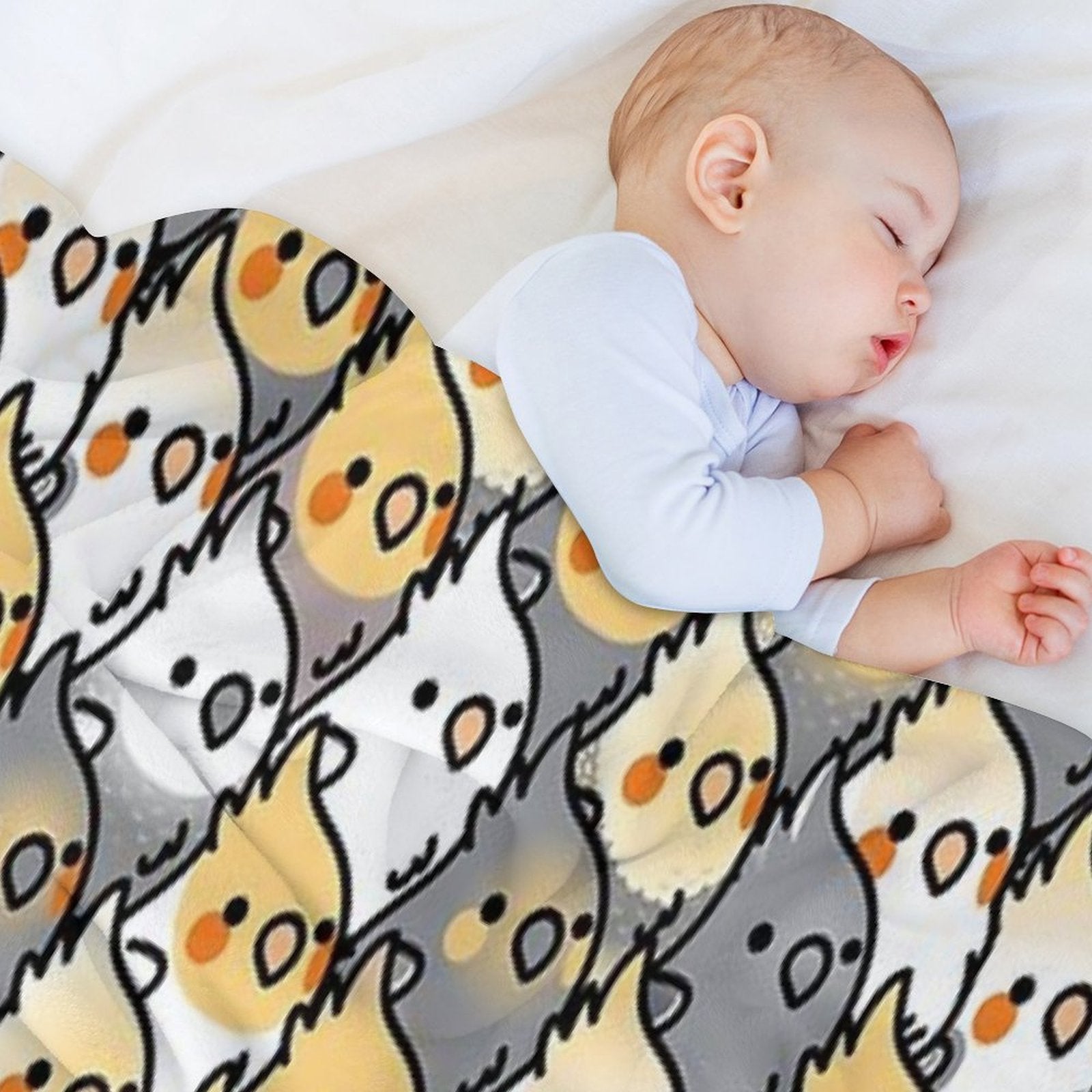 Chubby Cockatiel Party Anti-pilling Throw Blanket