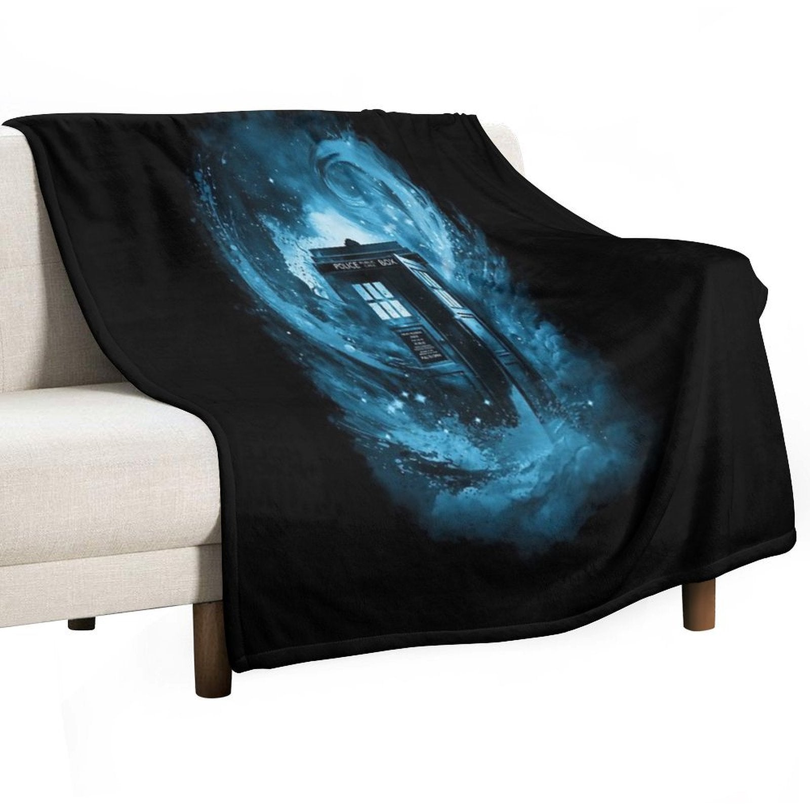 The Color Vortex-blue Version Machine-washable Throw Blanket