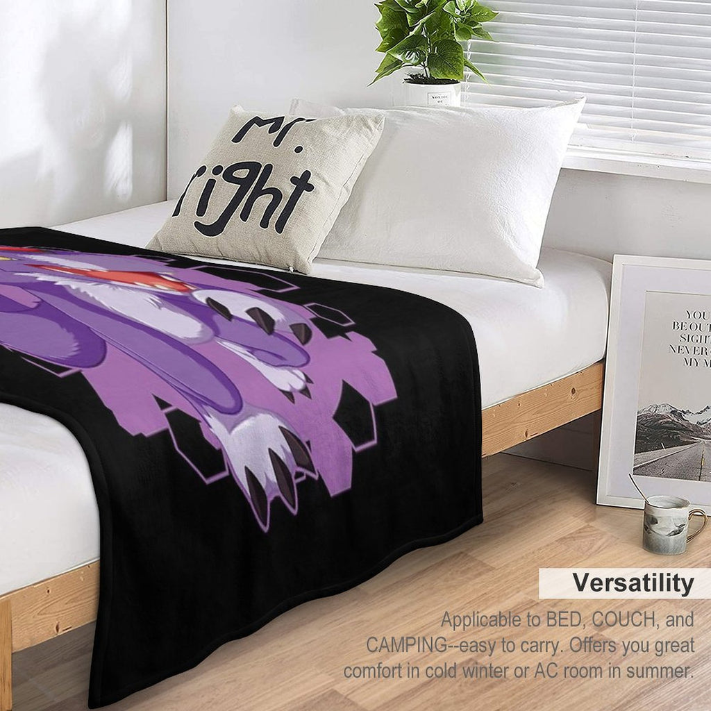Chibi Dorumon Cute Digimon Design Velvety-soft Throw Blanket