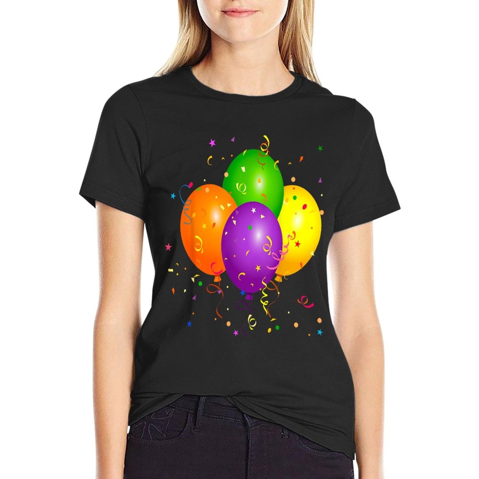 It's My Party Balloons Birthday Party Time  High-quality Stitching T-Shirt