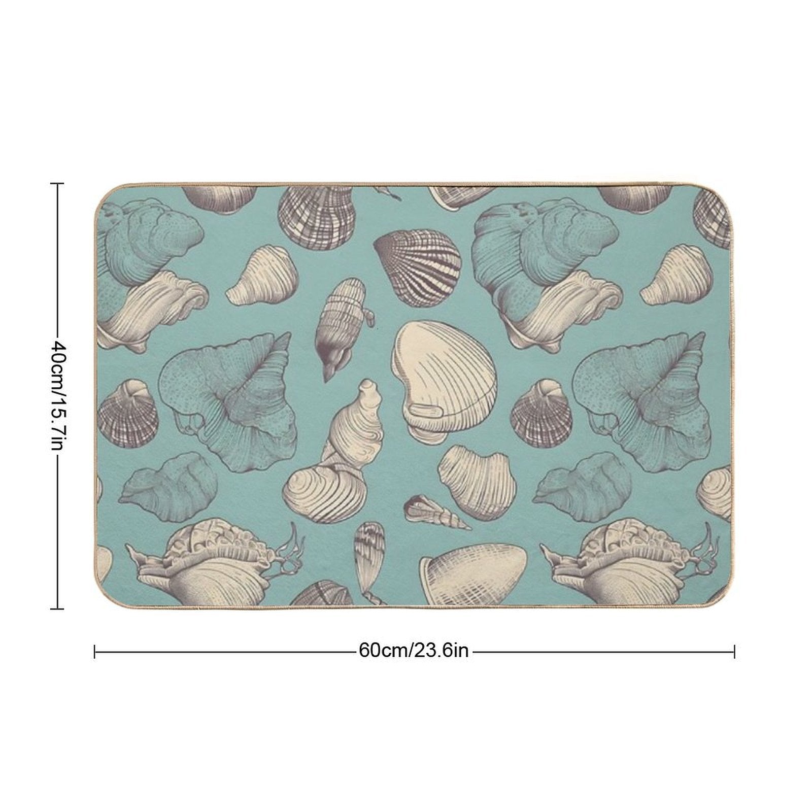 Shells Design  Eco-Friendly Bath Mat