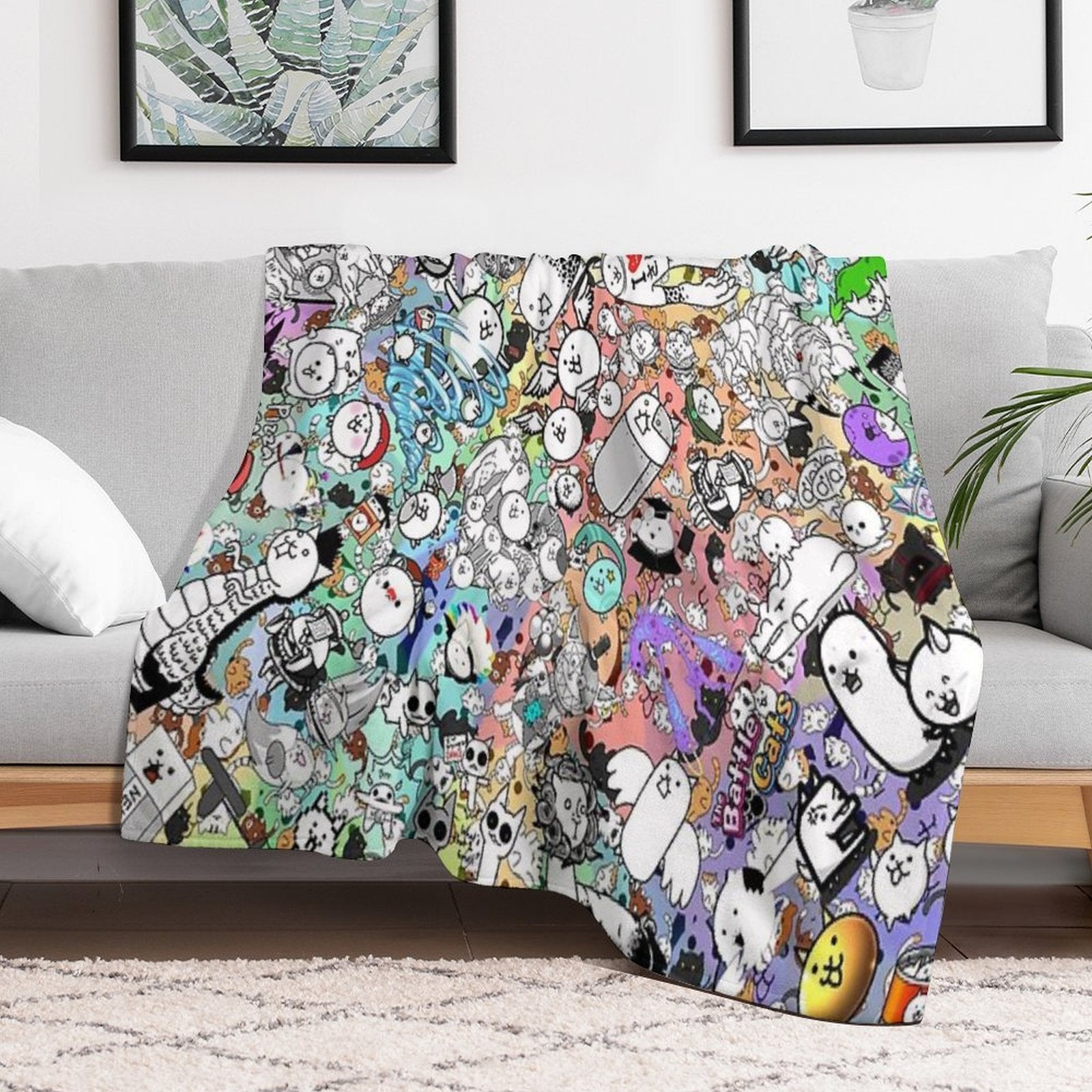 Battle Cats Durable Throw Blanket