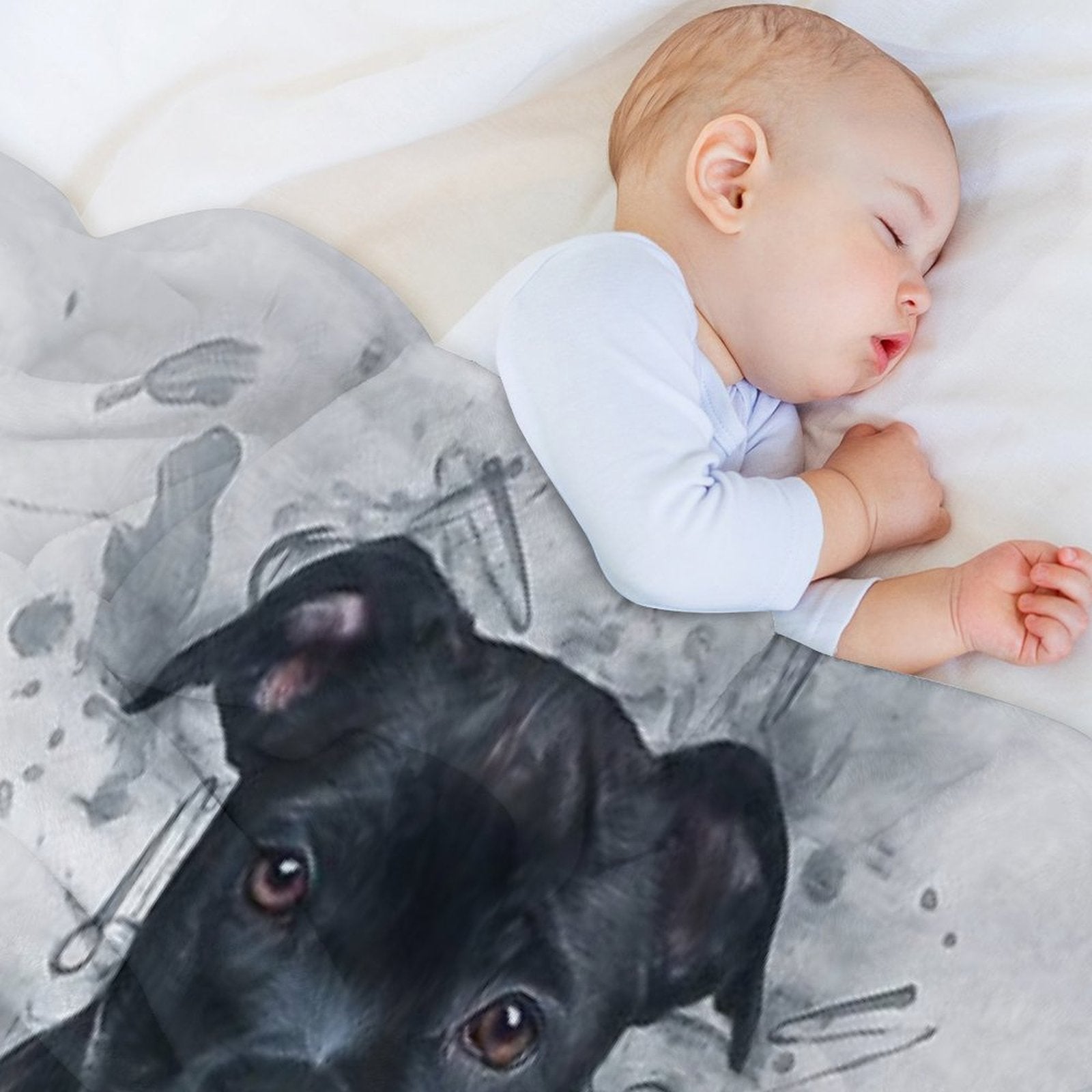 Staffordshire Bull Terrier Machine-washable Throw Blanket